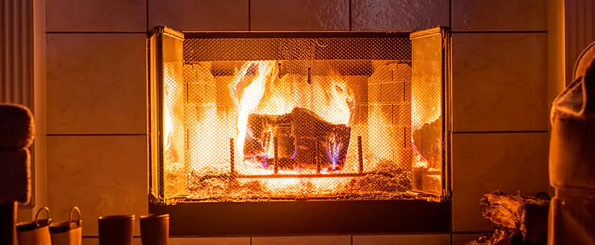 Mendota Hearth Landscape Fireplace Installation in Fraser, Michigan